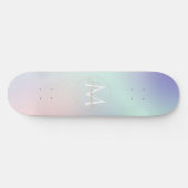Modernes, elegantes Pastel Pink Mint Lila Farbgebu Skateboard (Horizontal)