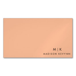 Modernes Elegantes Peach Fuzz Beauty Beruflich Magnetische Visitenkarte