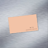 Modernes Elegantes Peach Fuzz Beauty Beruflich Magnetische Visitenkarte (Beispiel)