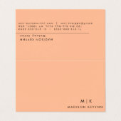 Modernes Elegantes Peach Fuzz Beauty Beruflich Visitenkarten (Außenseite Aufgefaltet)