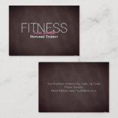 Modernes Elegantes Personal Fitness Trainer Chalkb Visitenkarte (Vorne/Hinten)