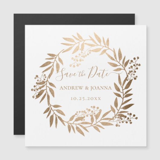 Modernes, elegantes, Personalisiertes Monogram-Mag Magnetkarte (Vorne/Hinten)