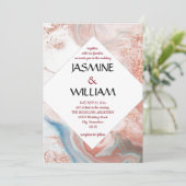 modernes elegantes Pfirsichspiel Einladung (Stehend Vorderseite)