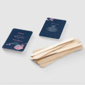Modernes, elegantes, pinkfarbenes Hochzeitsprogram Fächer (Non-assembled)