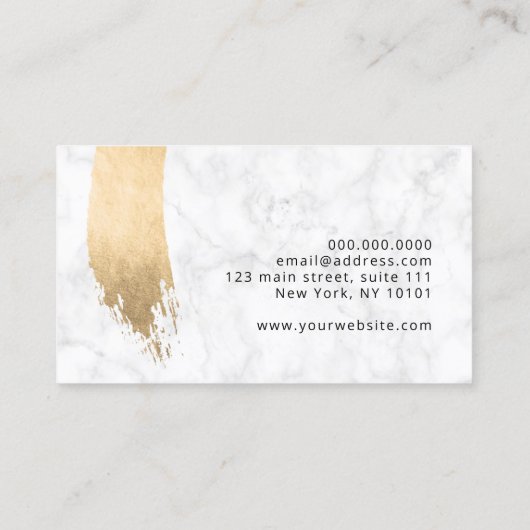 Modernes, elegantes Pinselstich Visitenkarte (Rückseite)