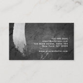 Modernes, elegantes Pinselstrich mit silberfarbene Visitenkarte (Rückseite)