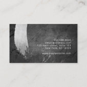 Modernes, elegantes Pinselstrich mit silberfarbene Visitenkarte (Rückseite)