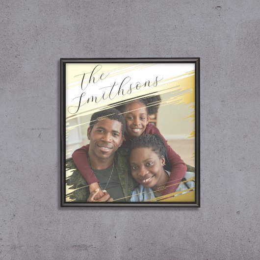 Modernes, elegantes Portrait der Fotofamilie mit N Foliendrucke