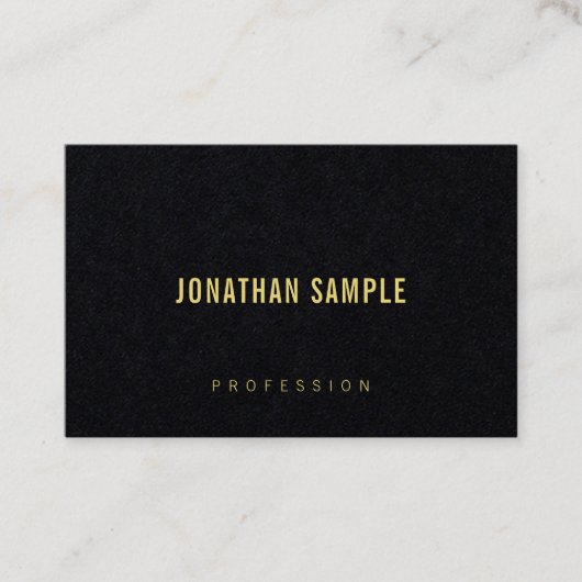 Modernes Elegantes Premium Black Luxurient Visitenkarte (Vorderseite)
