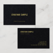Modernes Elegantes Premium Black Luxurient Visitenkarte (Vorne/Hinten)