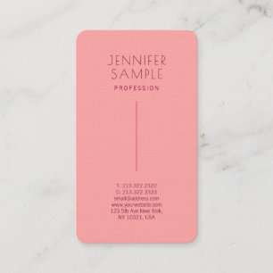 Modernes, elegantes Premium-Linenpapier gerundet L Visitenkarte