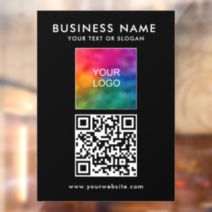 Modernes, elegantes QR-Code-Business-Logo Fensteraufkleber