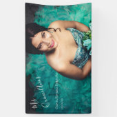 Modernes Elegantes Quinceanera 15. Geburtstag Foto Banner (Vertikal)