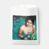 Modernes Elegantes Quinceanera 15. Geburtstag Foto Geschenktütchen (Vorderseite)