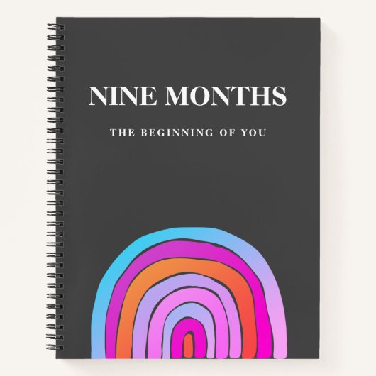 Modernes Elegantes Rainbow Beauty Pregnancy Gesche Notizblock (Vorderseite)