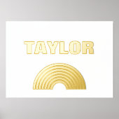 Modernes elegantes Rainbow EDITABLE TEXT GOLD Foliendrucke (Vorderseite)