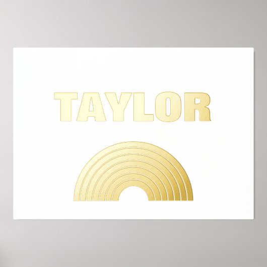 Modernes elegantes Rainbow EDITABLE TEXT GOLD Foliendrucke (Vorderseite)