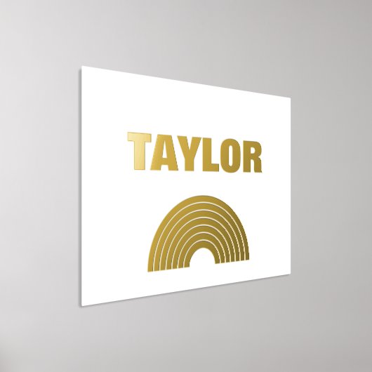 Modernes elegantes Rainbow EDITABLE TEXT GOLD Foliendrucke (Ablage )