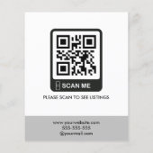 Modernes Elegantes Real Anwesen Agent Personalisie Flyer (Hinten)