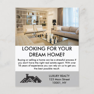 Modernes Elegantes Real Anwesen Agent Personalisie Flyer