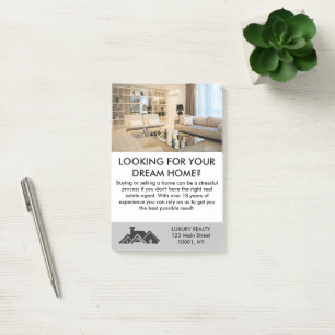 Modernes Elegantes Real Anwesen Agent Personalisie Post-it Klebezettel