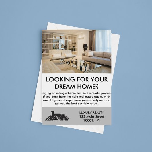 Modernes Elegantes Real Anwesen Agent Personalisie Postkarte