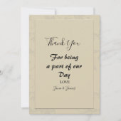 Modernes Elegantes Romantisches Dankeschön Einladung (Vorderseite)