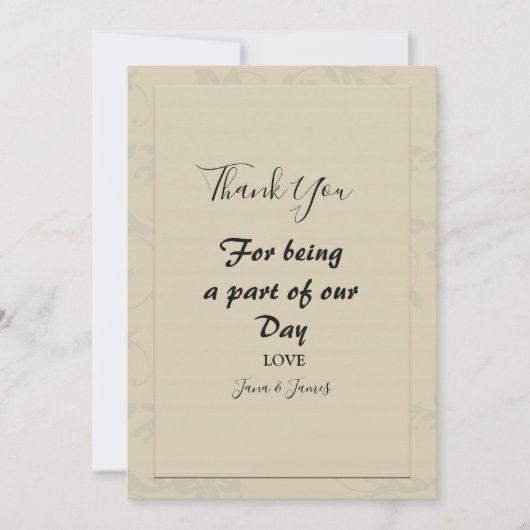 Modernes Elegantes Romantisches Dankeschön Einladung (Vorderseite)