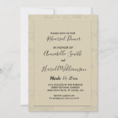 Modernes Elegantes Romantisches Probe Dinner Einladung (Vorderseite)