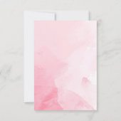 Modernes, elegantes Rosa blühen in Niedlichem Blis Dankeskarte (Rückseite)