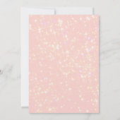 Modernes, elegantes Rosa Flamingo Save The Date (Rückseite)