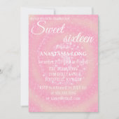 Modernes, elegantes Rosa Funkelnd Save The Date (Vorderseite)