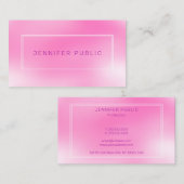 Modernes elegantes rosa Lila kreatives Design Tren Visitenkarte (Vorne/Hinten)