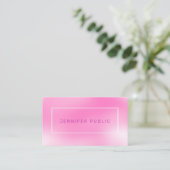 Modernes elegantes rosa Lila kreatives Design Tren Visitenkarte (Stehend Vorderseite)