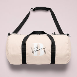 Modernes, elegantes Rosa Monogramm Duffle Bag