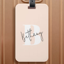 Modernes, elegantes Rosa Monogramm