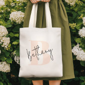 Modernes, elegantes Rosa Monogramm Tragetasche