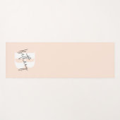 Modernes, elegantes Rosa Monogramm Yogamatte (Vorderseite (Horizontal))