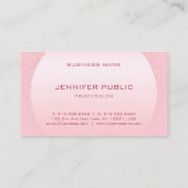 Modernes, elegantes, rosa Rose Gold Monogramm Visitenkarte (Rückseite)