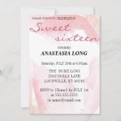 Modernes, elegantes Rosa Save the Date (Vorderseite)