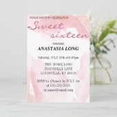 Modernes, elegantes Rosa Save the Date (Stehend Vorderseite)