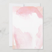 Modernes, elegantes Rosa Save the Date (Rückseite)