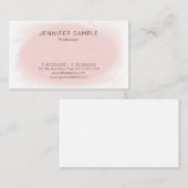 Modernes elegantes Rosa Sleek Design Trendy Visitenkarte (Vorne/Hinten)
