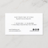 Modernes elegantes Rosa- u. Rosengold peitscht Visitenkarte (Rückseite)