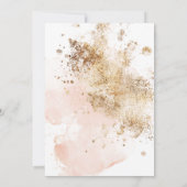 Modernes elegantes Rosa und Gold Script Sweet 16 Einladung (Rückseite)