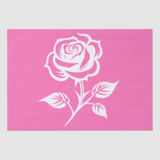 Modernes, elegantes Rosa und Rose Seidenpapier (Vorderseite)