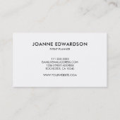 Modernes, elegantes, rosa Wasserfarben beruflich Visitenkarte (Rückseite)