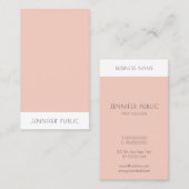 Modernes elegantes, rosa weißes Template einfach Visitenkarte (Vorne/Hinten)