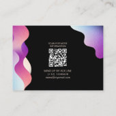 Modernes elegantes, rosafarbenes Wellenmuster Rabattkarte (Rückseite)