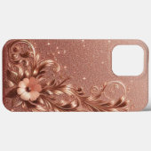 Modernes, elegantes Rose mit Blumenkurve2 Case-Mate iPhone Hülle (Rückseite (Horizontal))